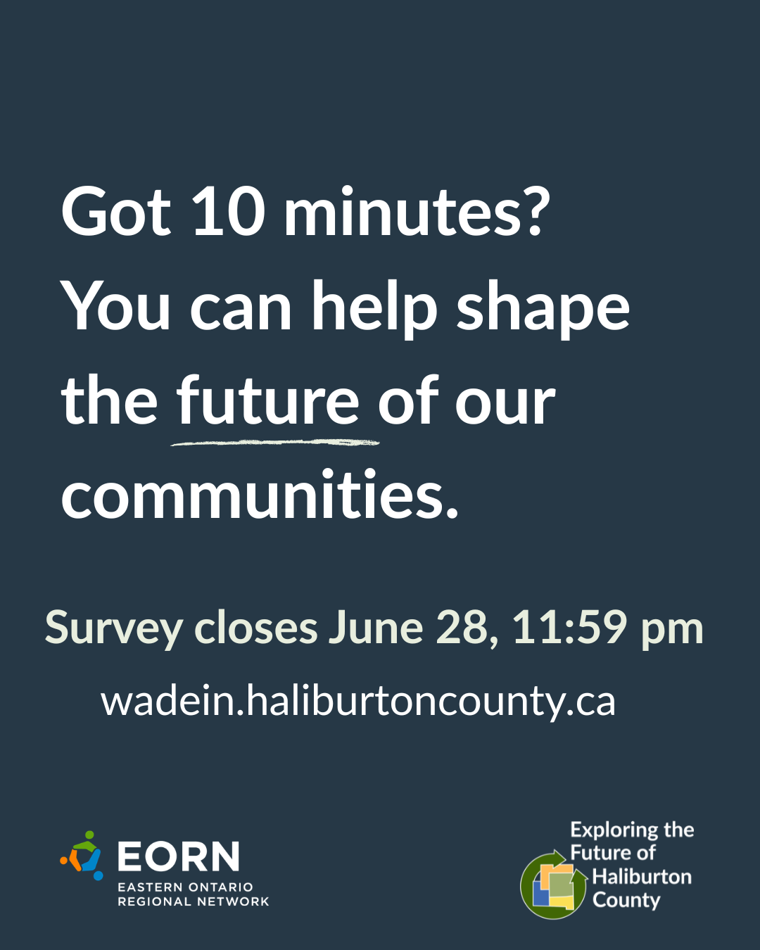 Image shows poster for Exploring the Future of Haliburton County.