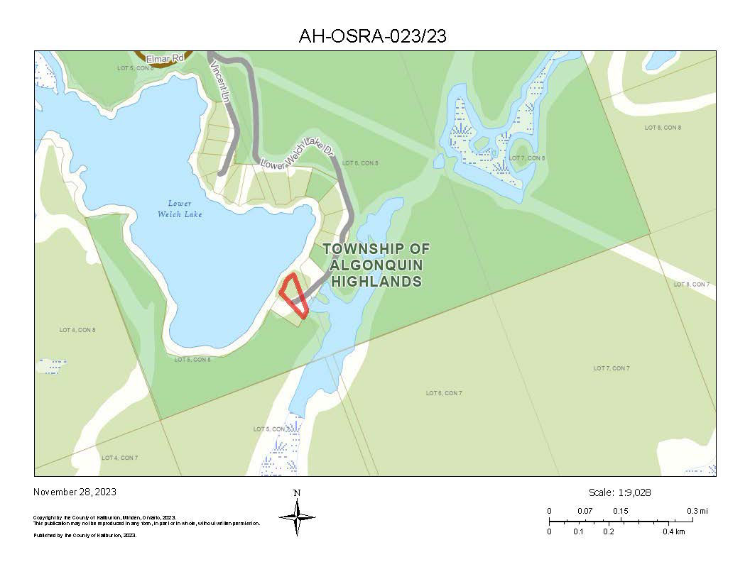 Image shows planning map of a waterfront property.