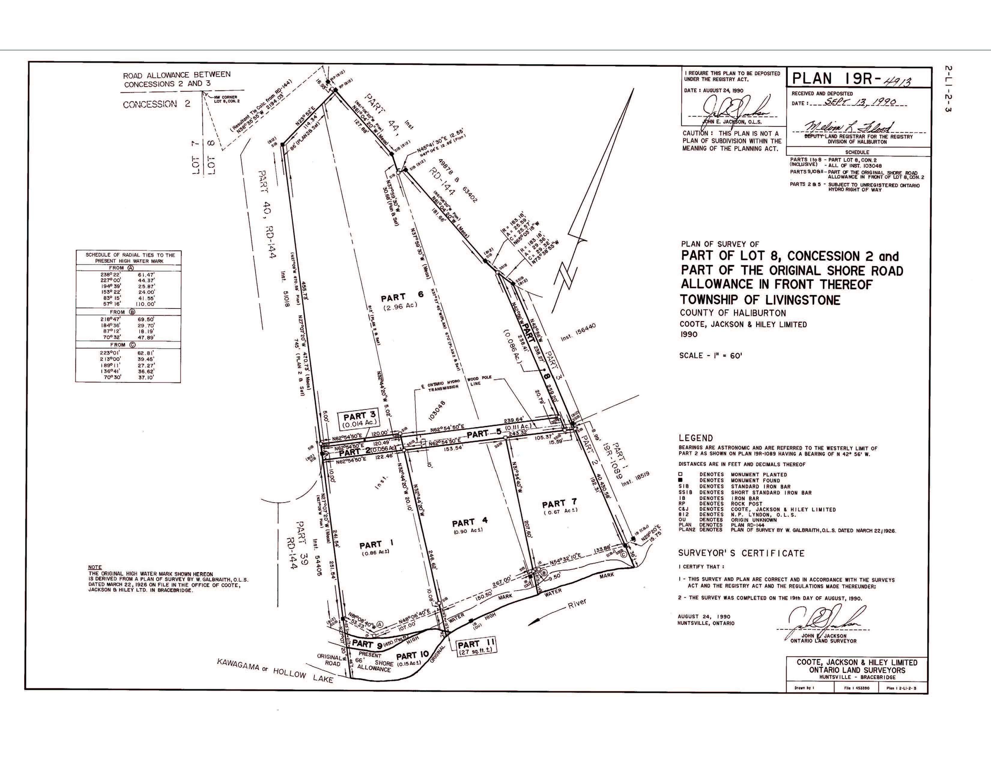 Image shows planning map of waterfront property.