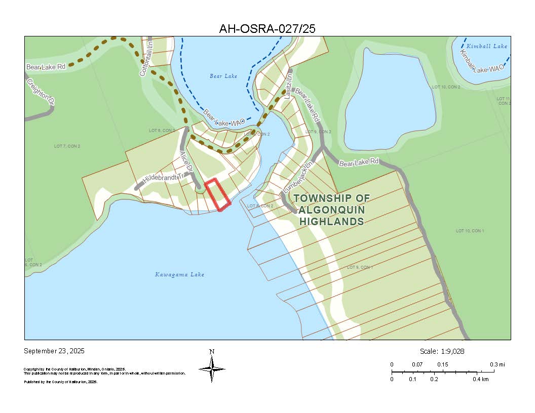 Image shows planning map of waterfront property.
