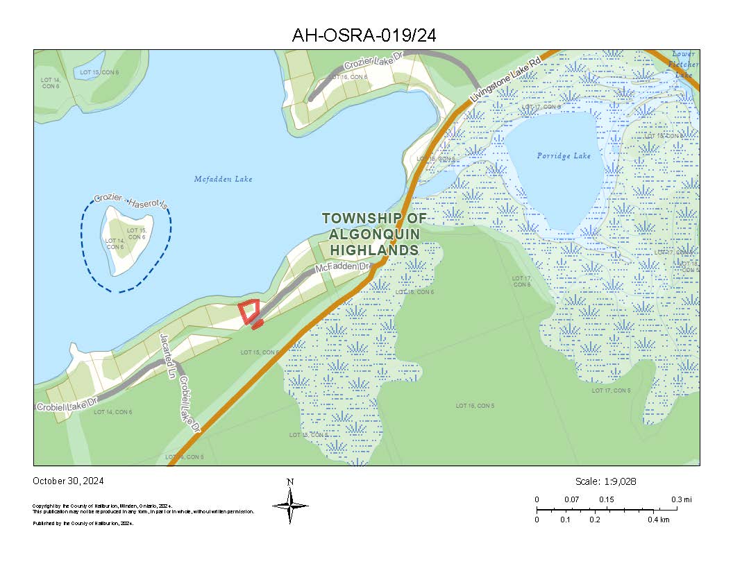 Image shows planning map of waterfront property.