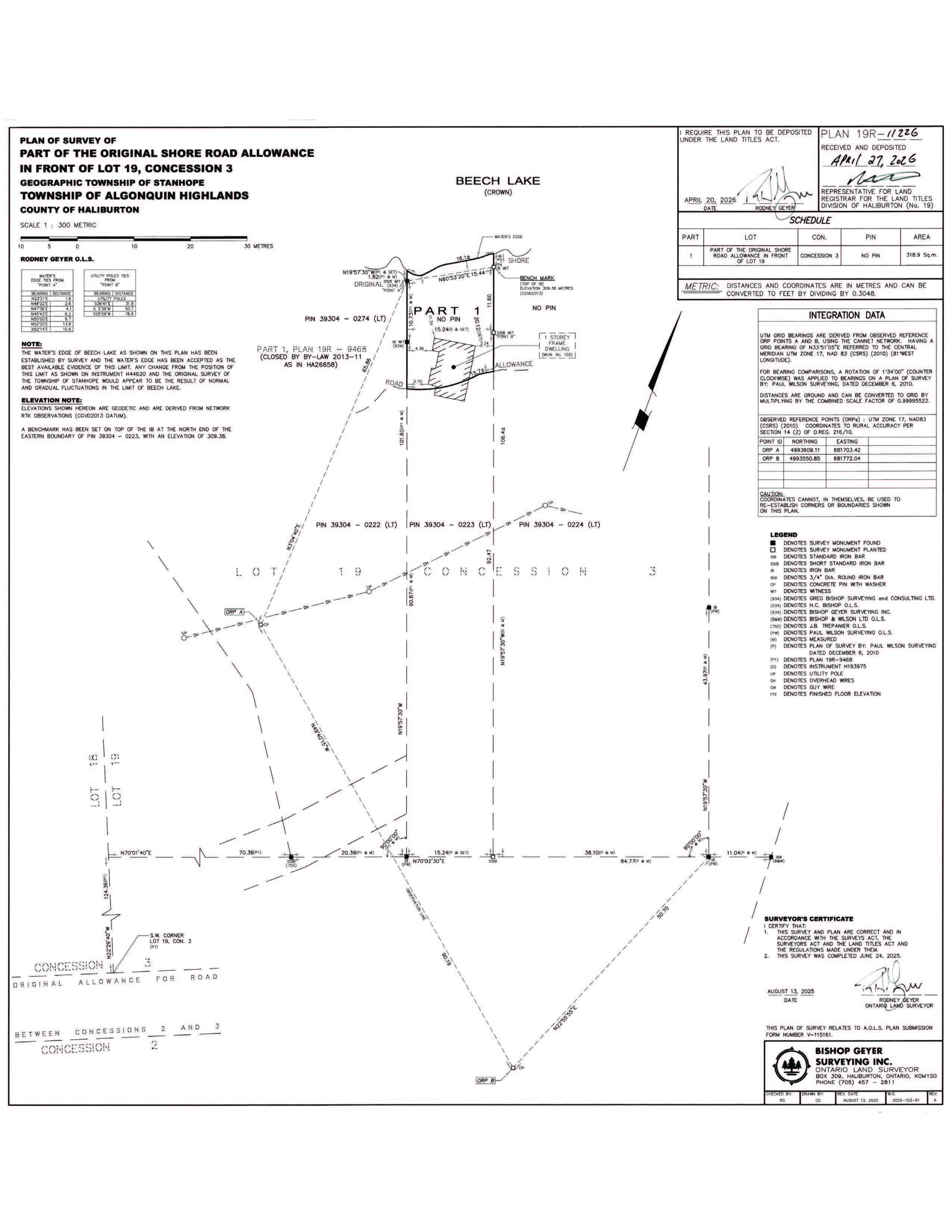 Image shows planning map of waterfront property.