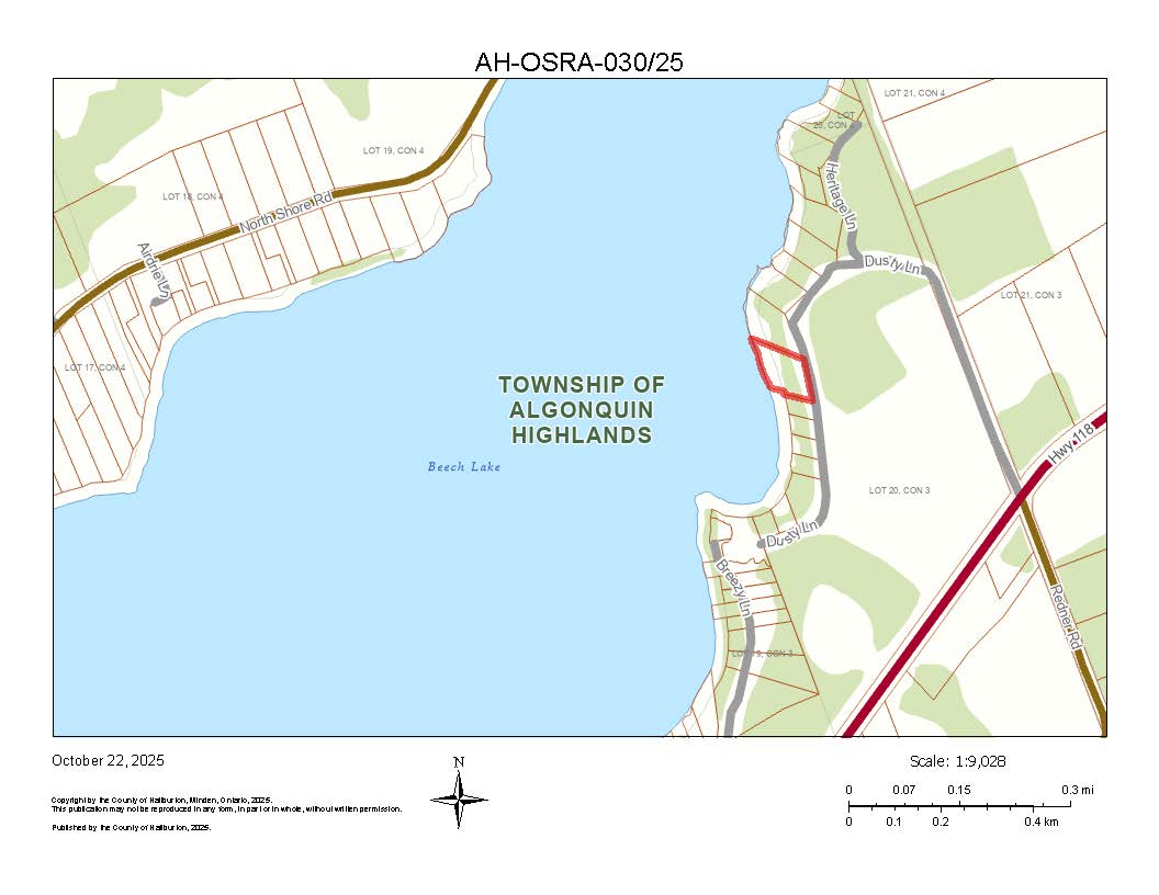 Image shows planning map of waterfront property.