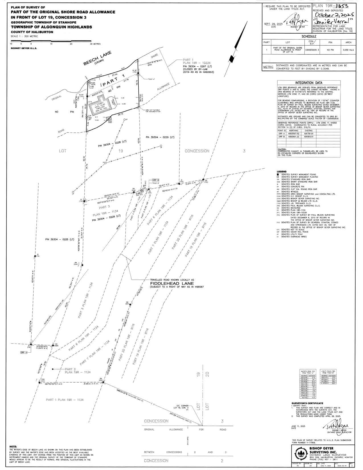 Image shows planning map of waterfront property.