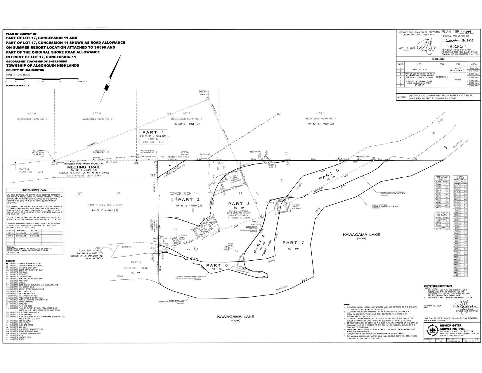 Image shows planning map of waterfront property.