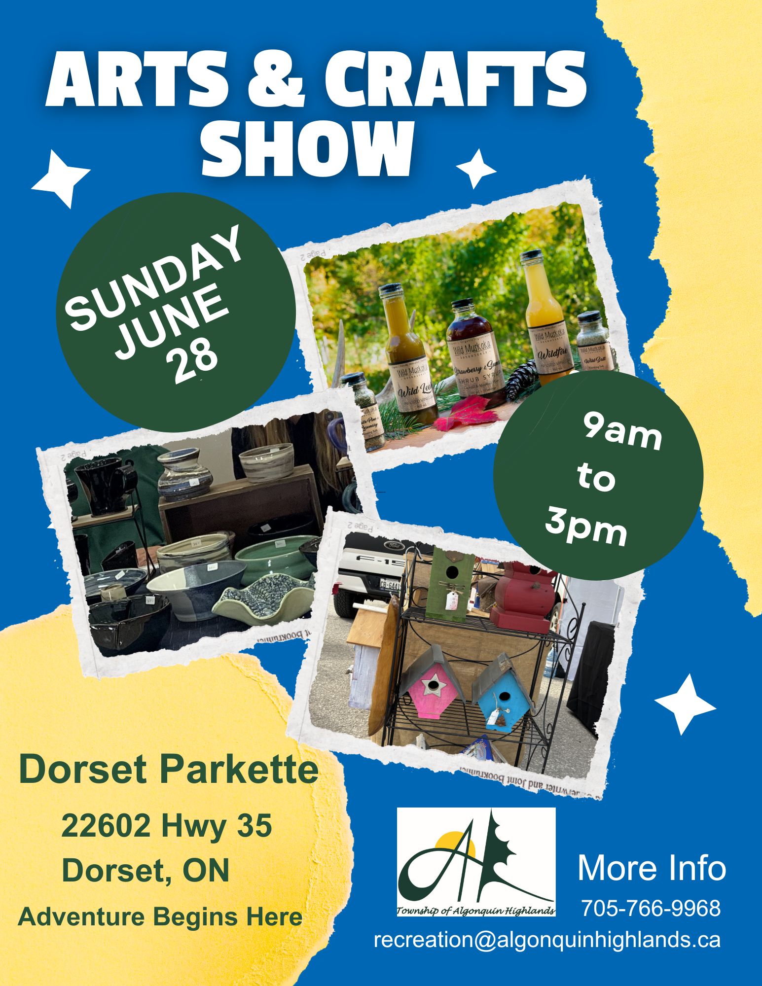 Image shows a poster for the Dorset Arts & Crafts Show.