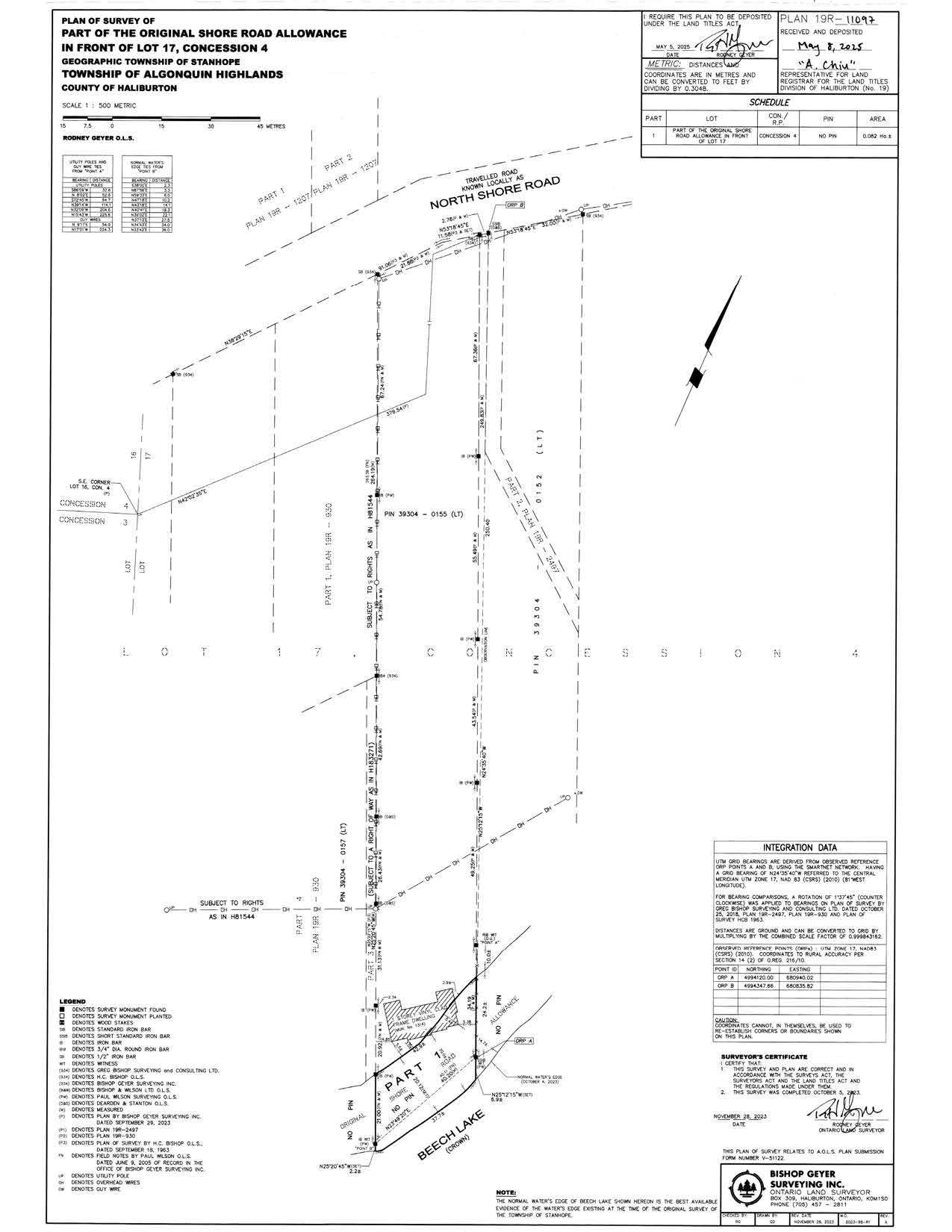 Image shows a planning map of a waterfront property.