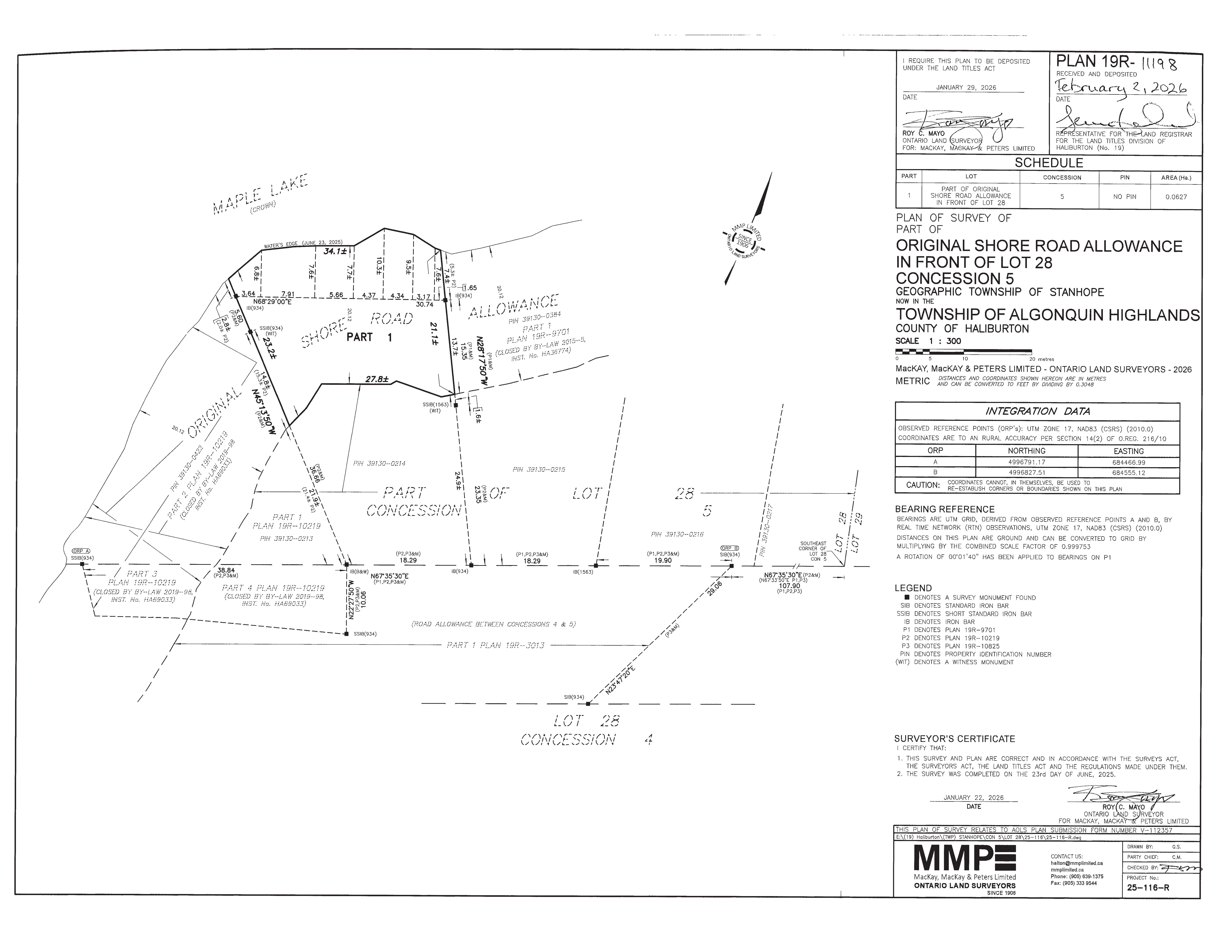 Image shows planning map of waterfront property.