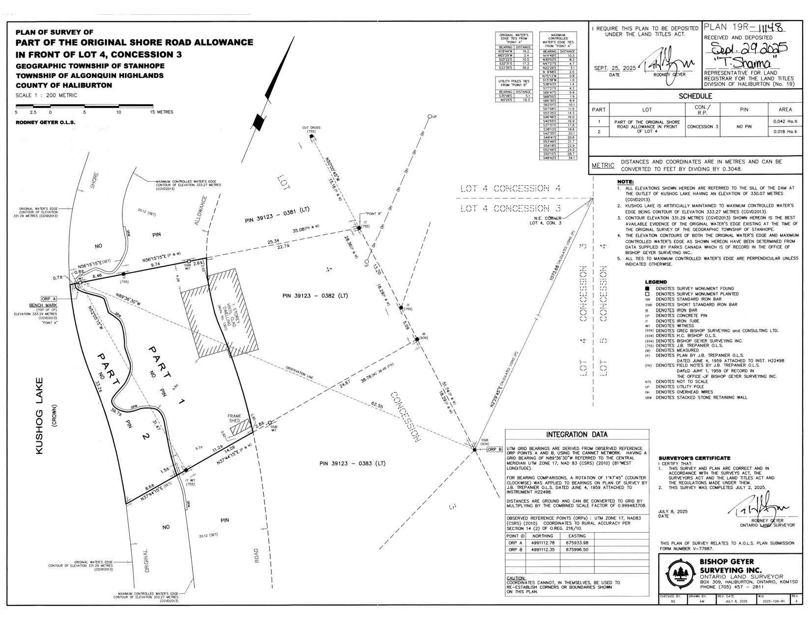 Image shows planning map of waterfront property.