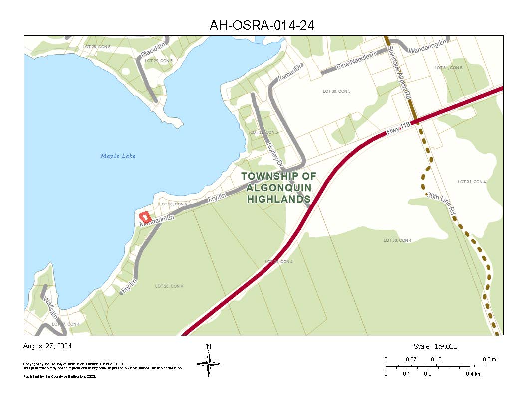 Image shows planning map of waterfront property.