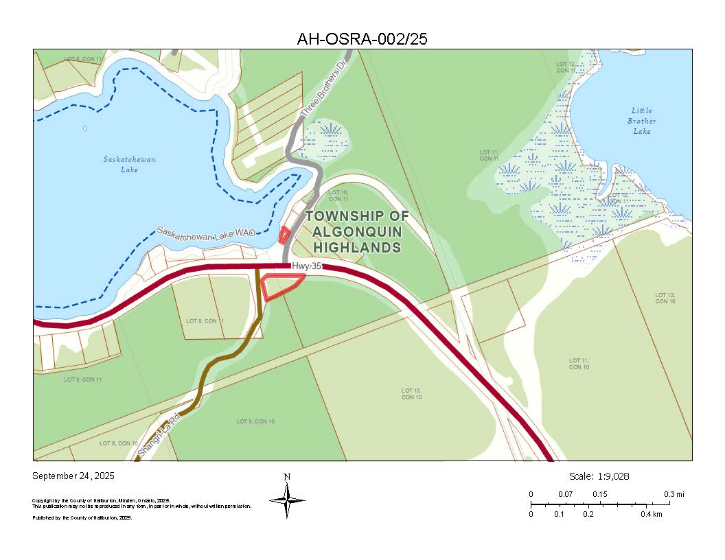 Image shows planning map of a waterfront property.