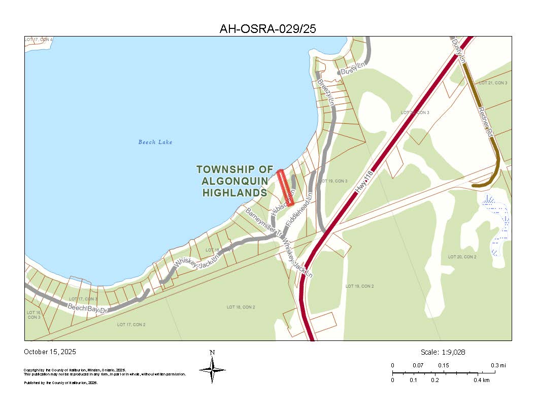 Image shows planning map of waterfront property.