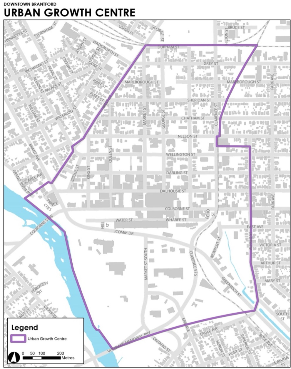 Downtown Brantford Urban Growth Centre Map