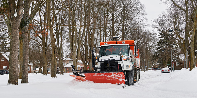 City of Brantford Winter Plows clearing snow from the streets