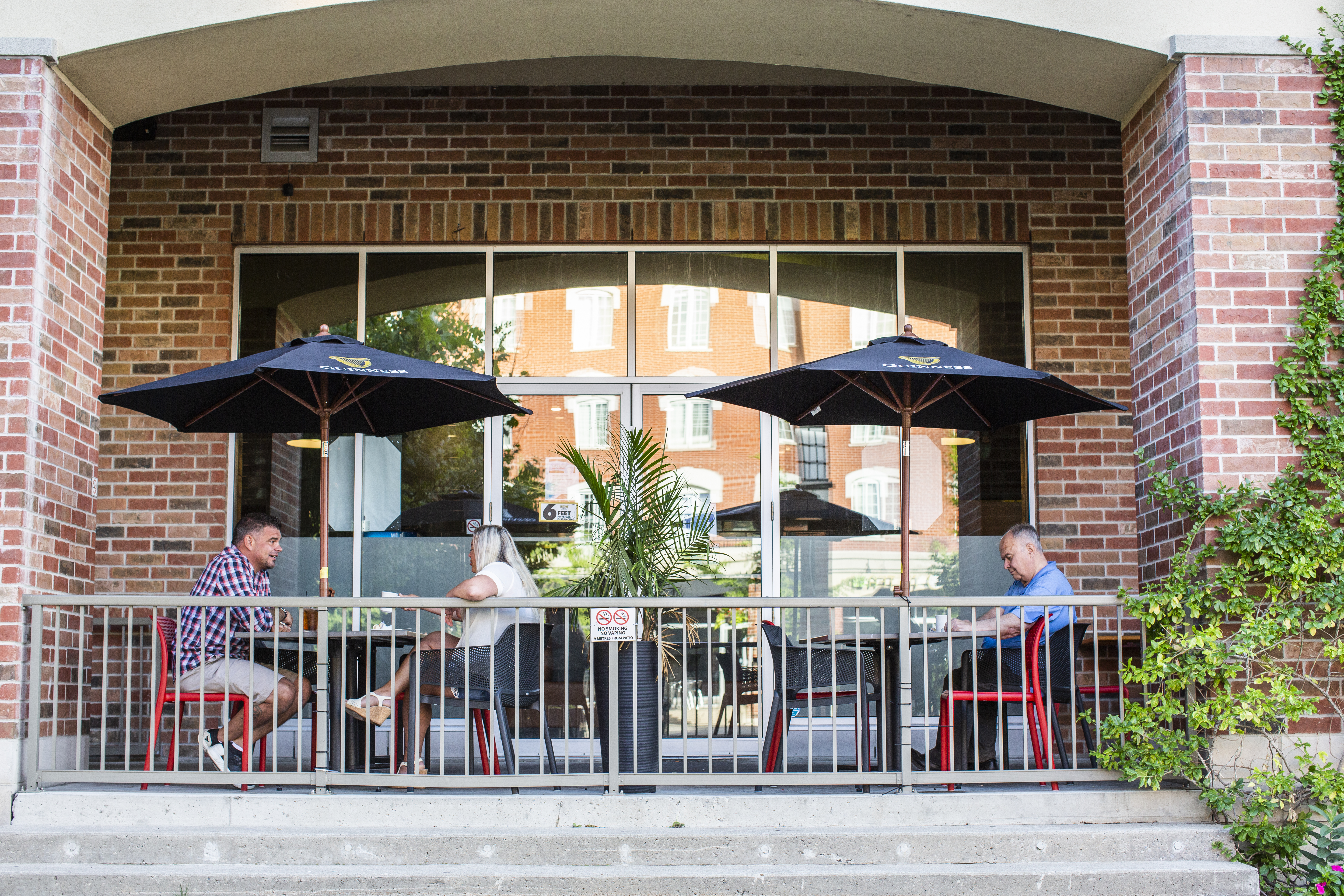 A patio restaurant in Downtown Brantford
