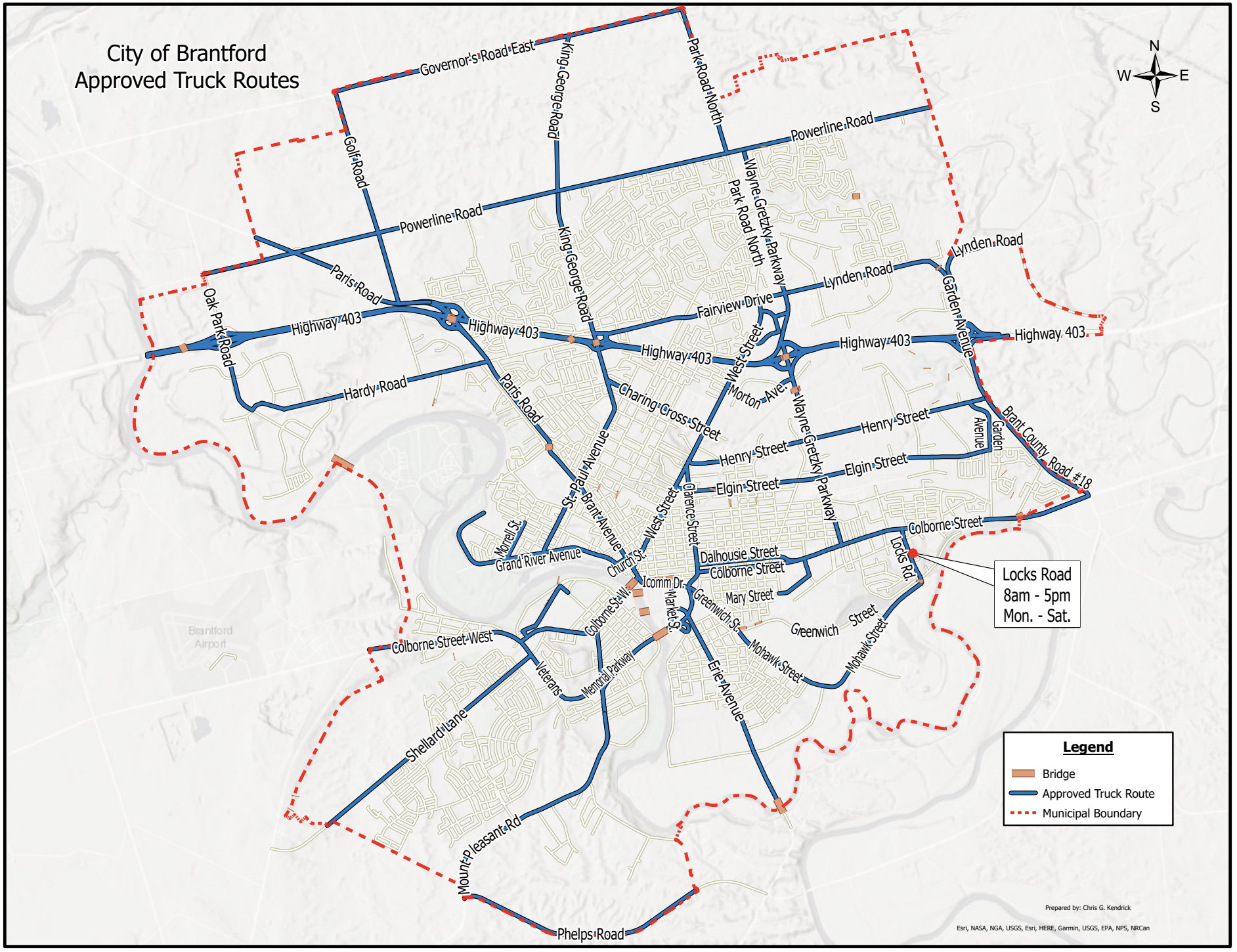 Truck Route Map Network