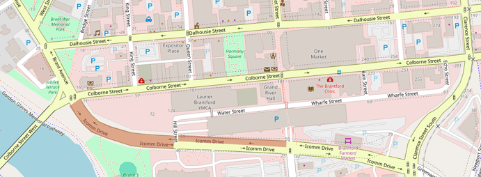 Downtown Revitalization Map indicating road closures July 20 to 31