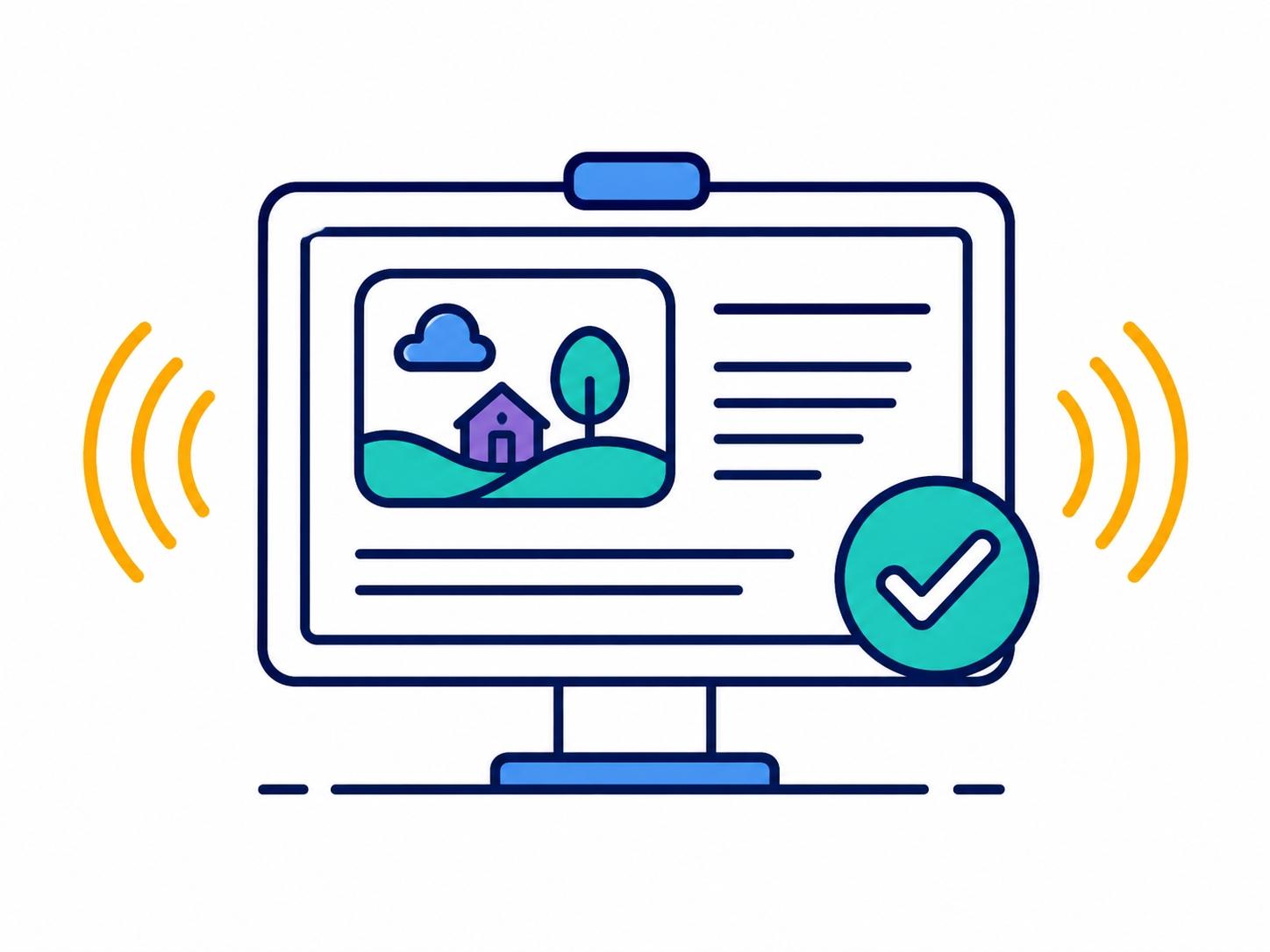 Your message goes live icon