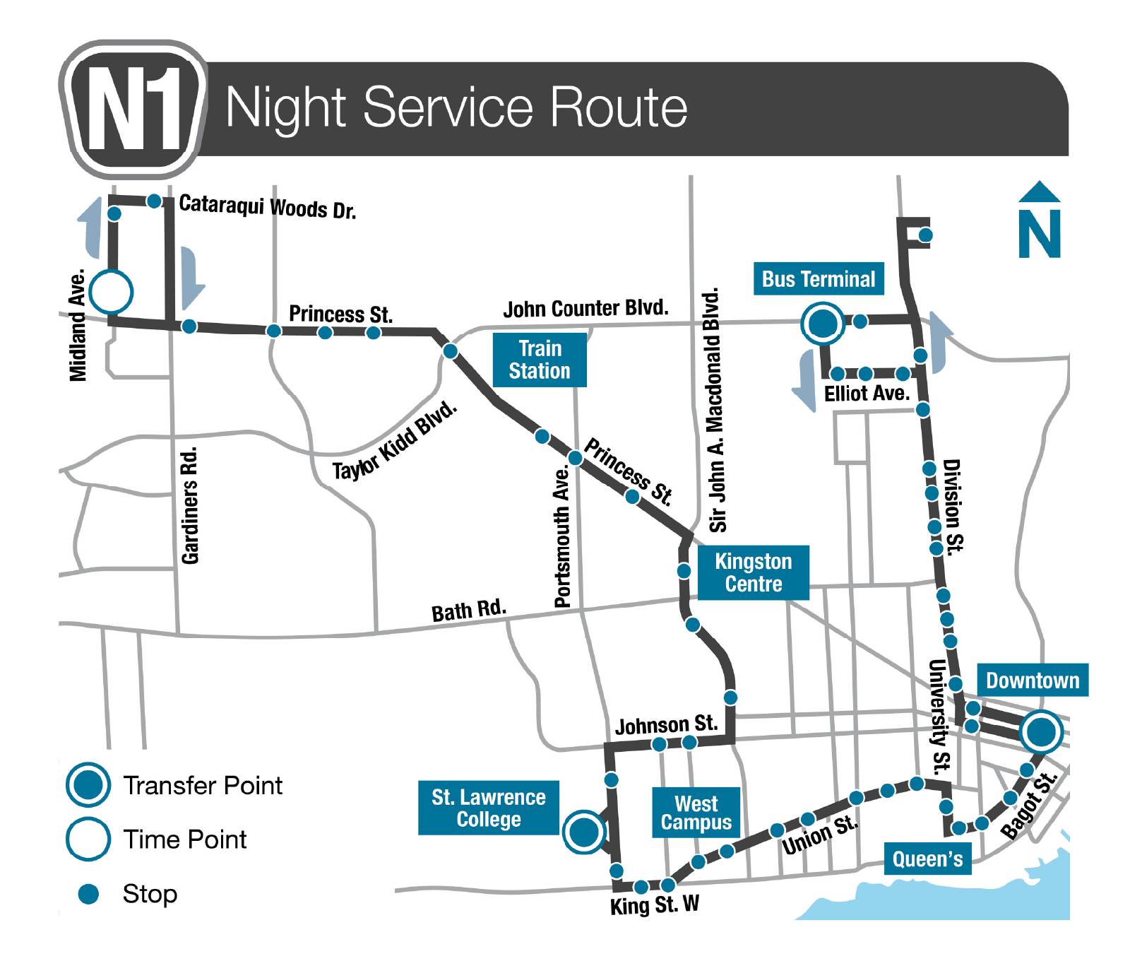 Map of Route N1