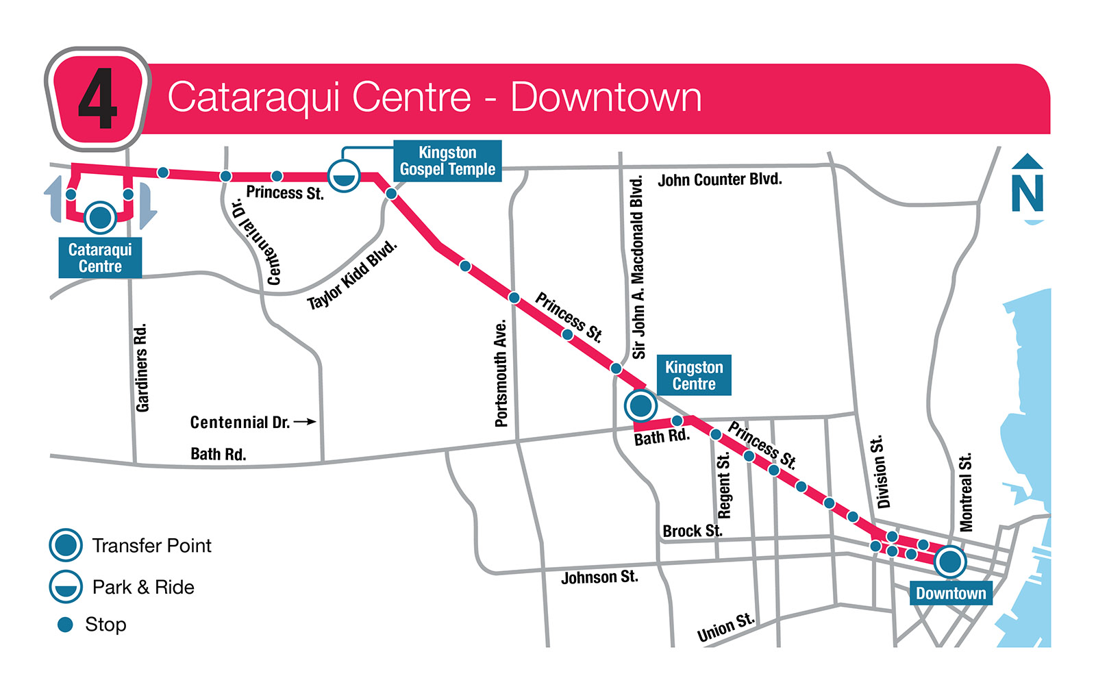 Route 4 - Cataraqui Centre to Downtown
