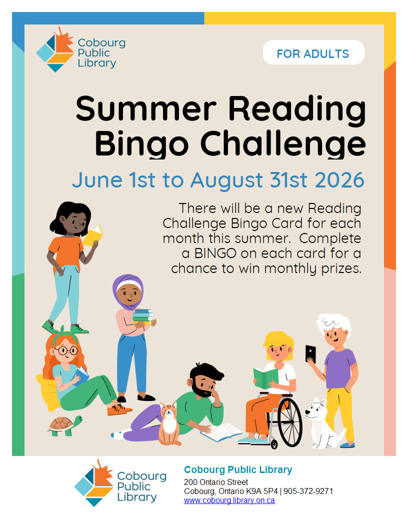 Adult Summer Reading Bingo Challenge