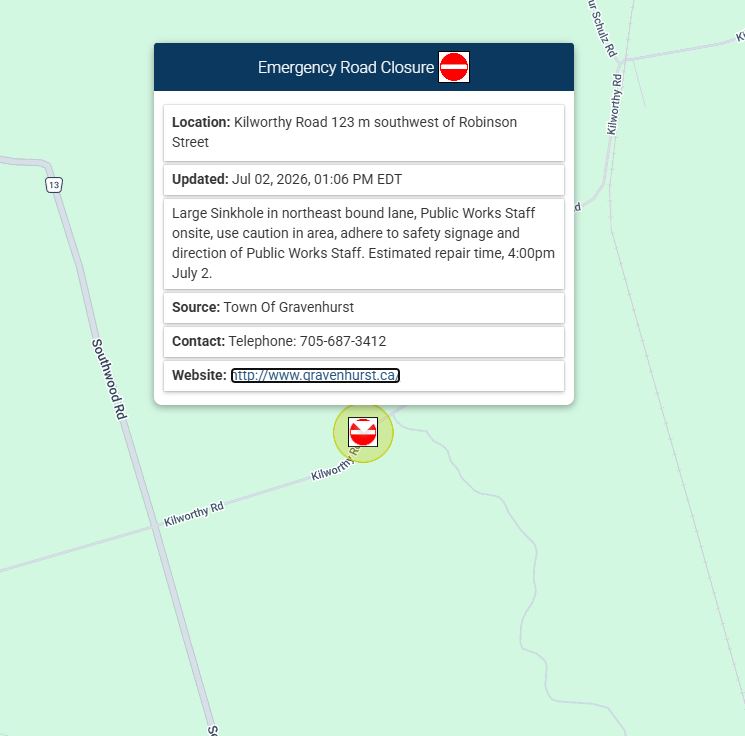 Kilworthy Road closure