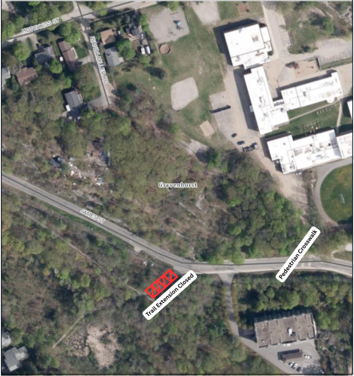 Map of closure area