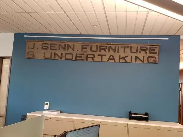 Furniture and Undertaking sign
