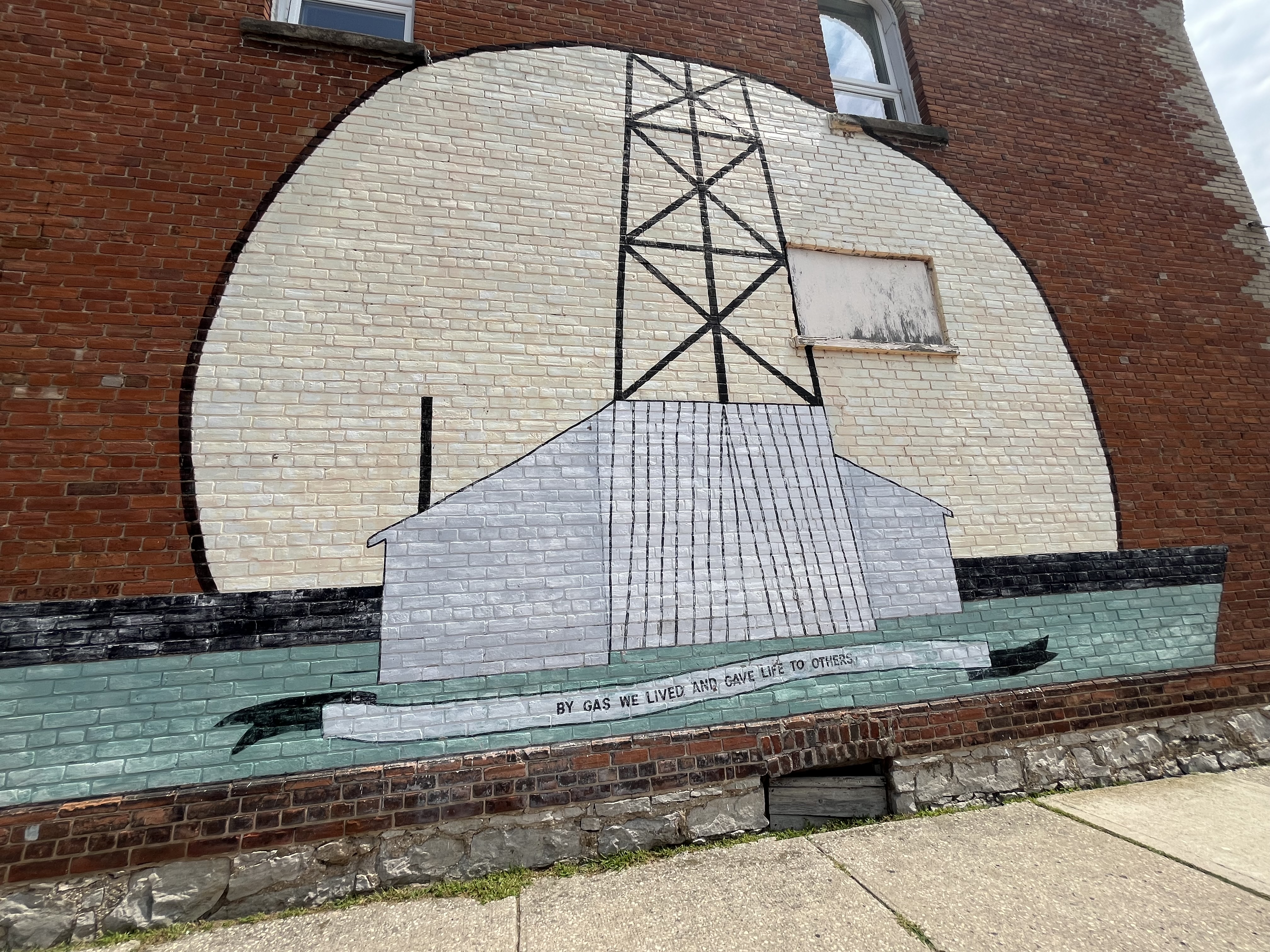 Drilling rig mural