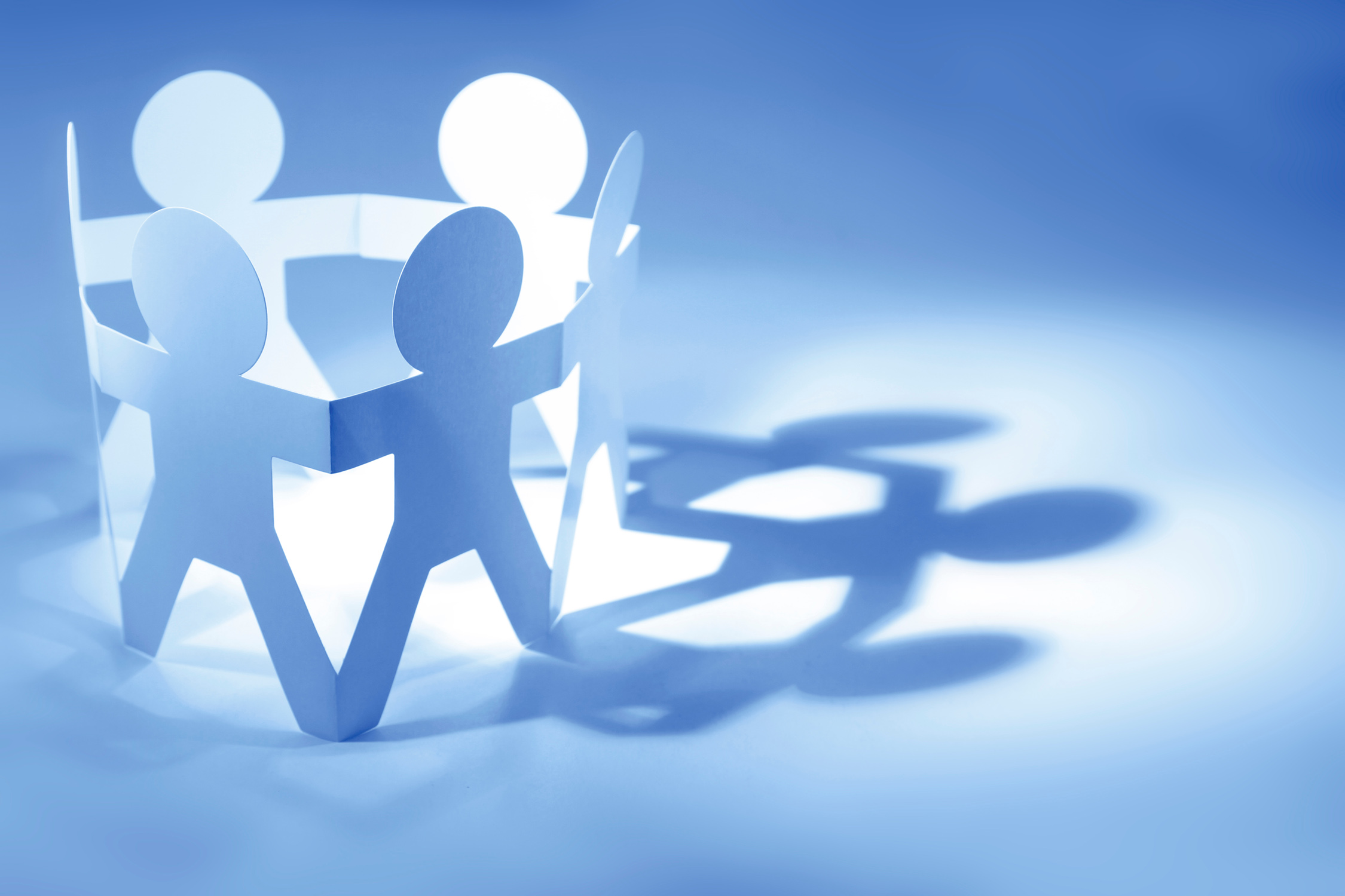 Paper dolls in a circle