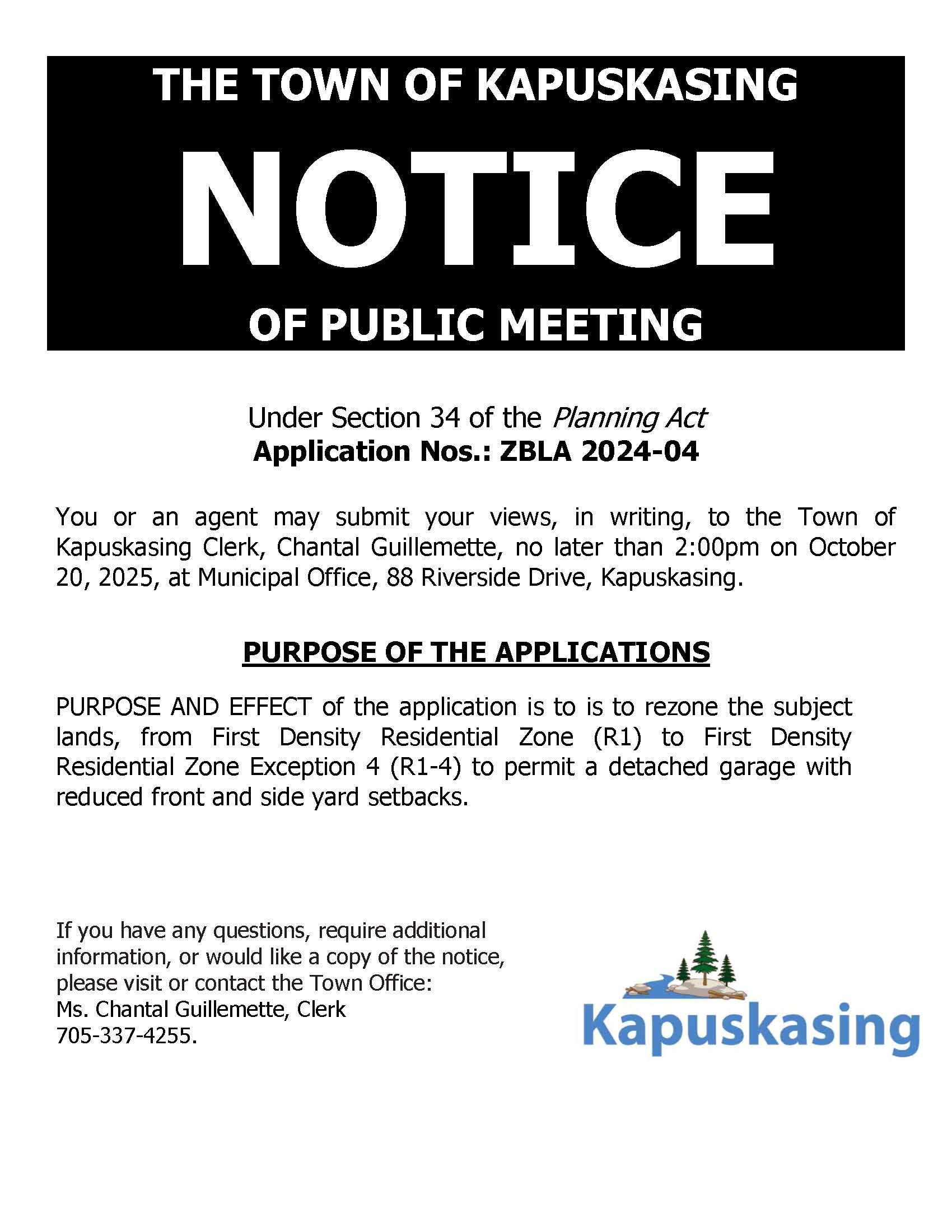 Notice of Public Meeting