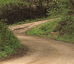 Country road lane