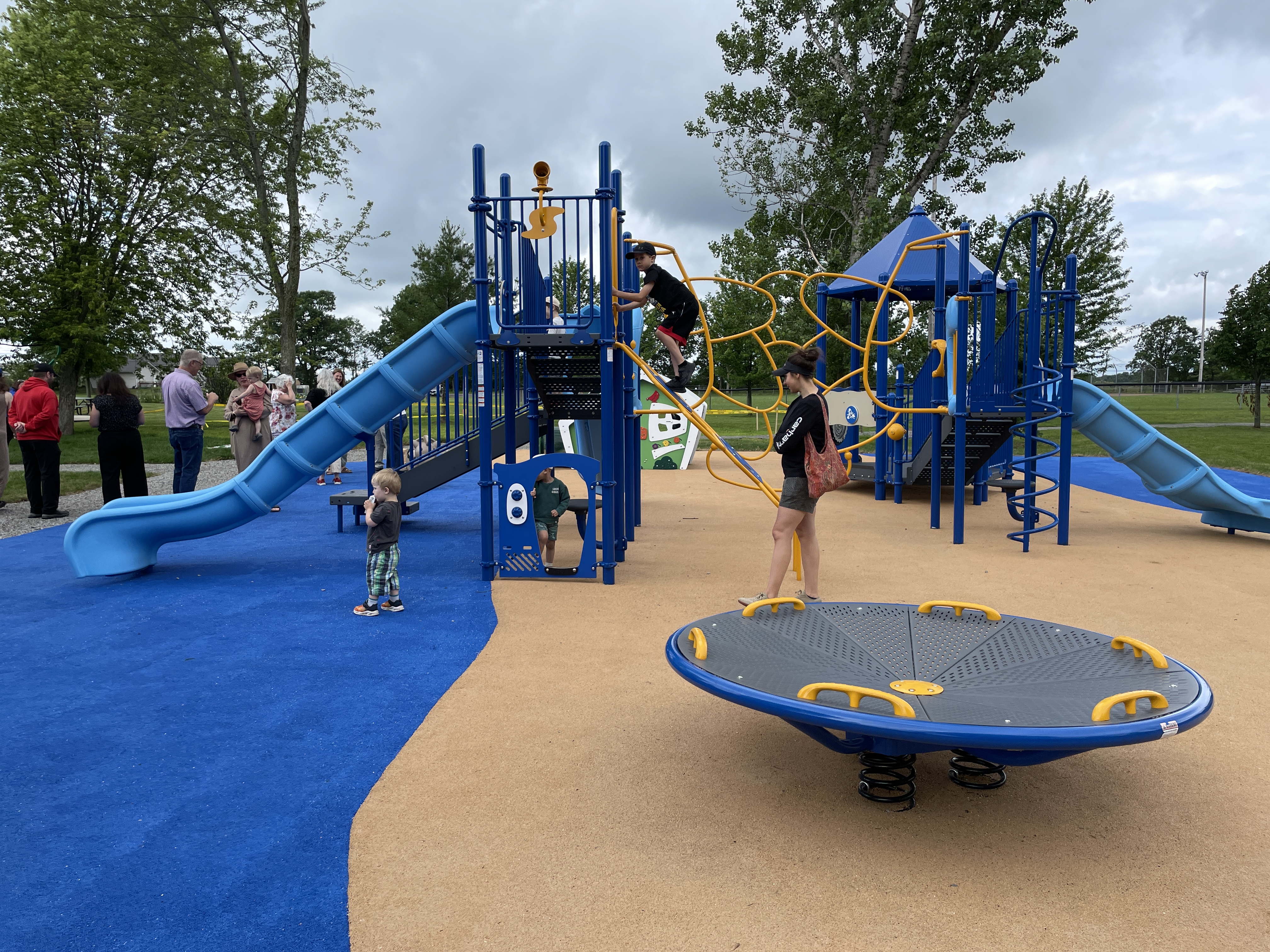 Playground with new playground equipment