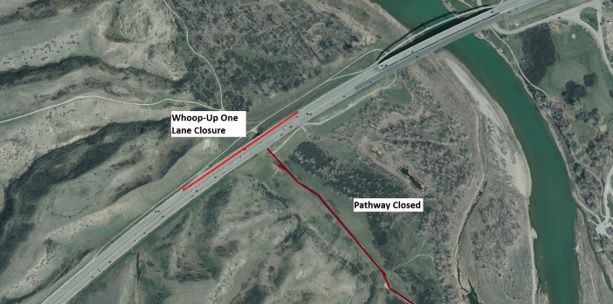 Road closure for University siphon machinery