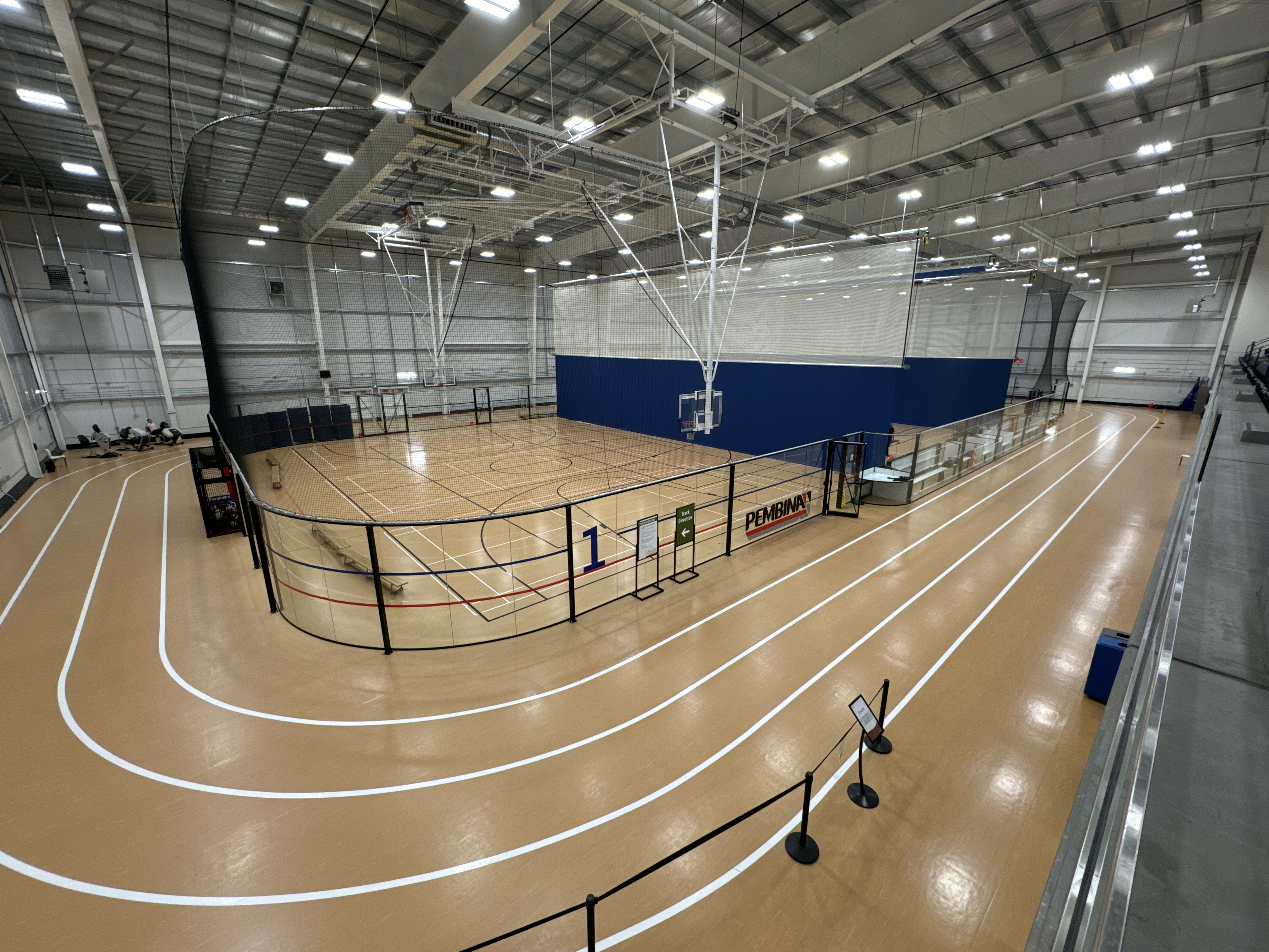 photo of a walking track inside a leisure centre area