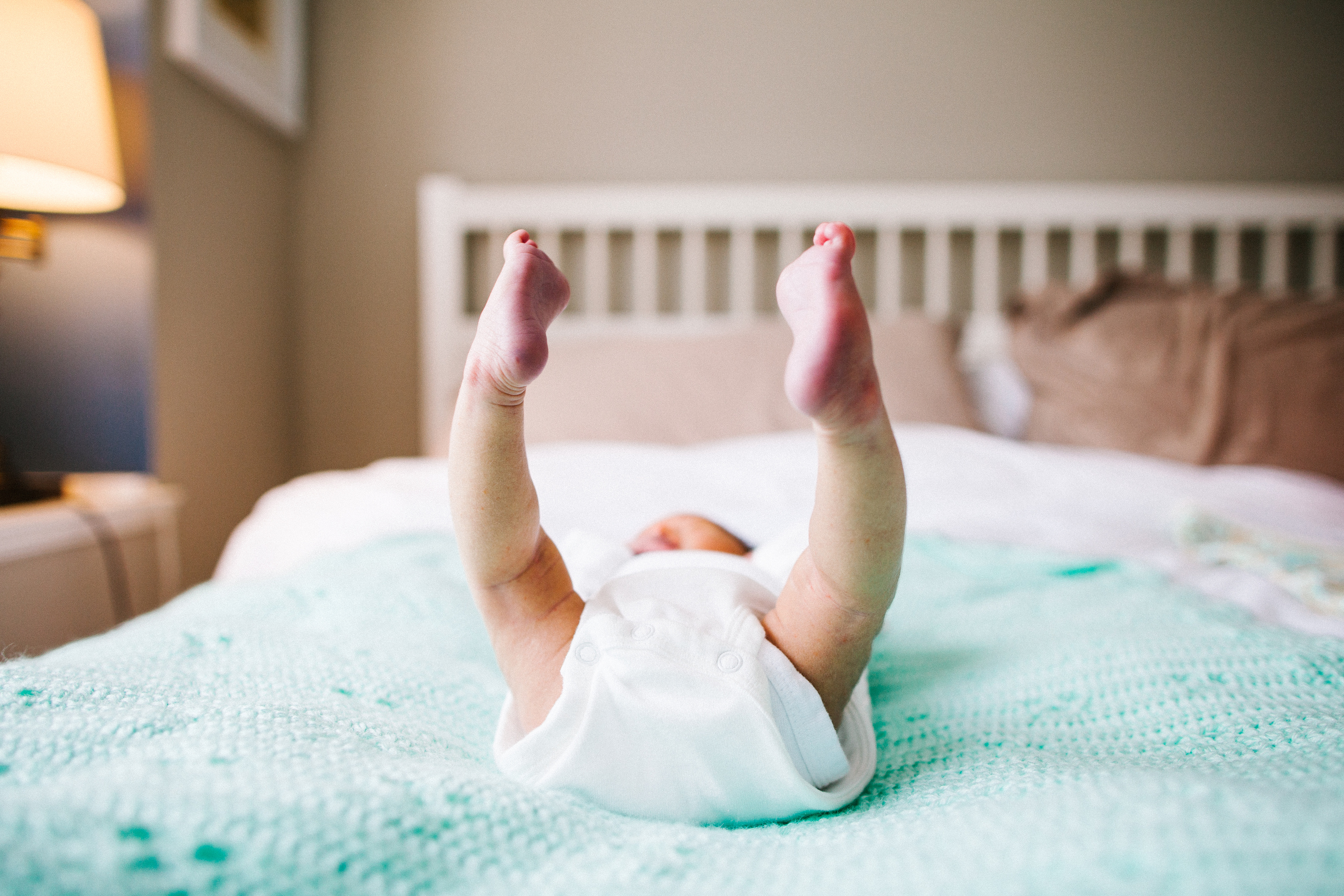 baby feet in air