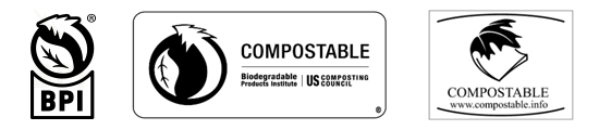 Compostable bag logos