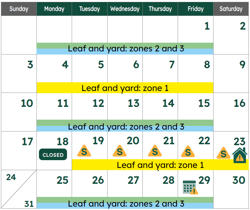 May waste calendar