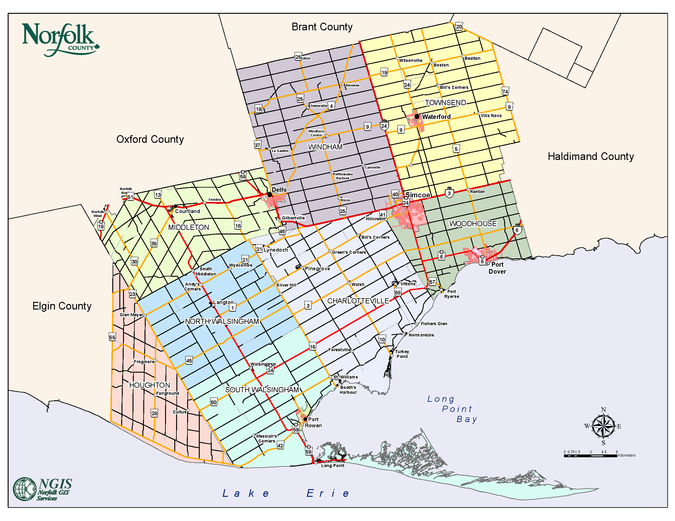Norfolk County small map