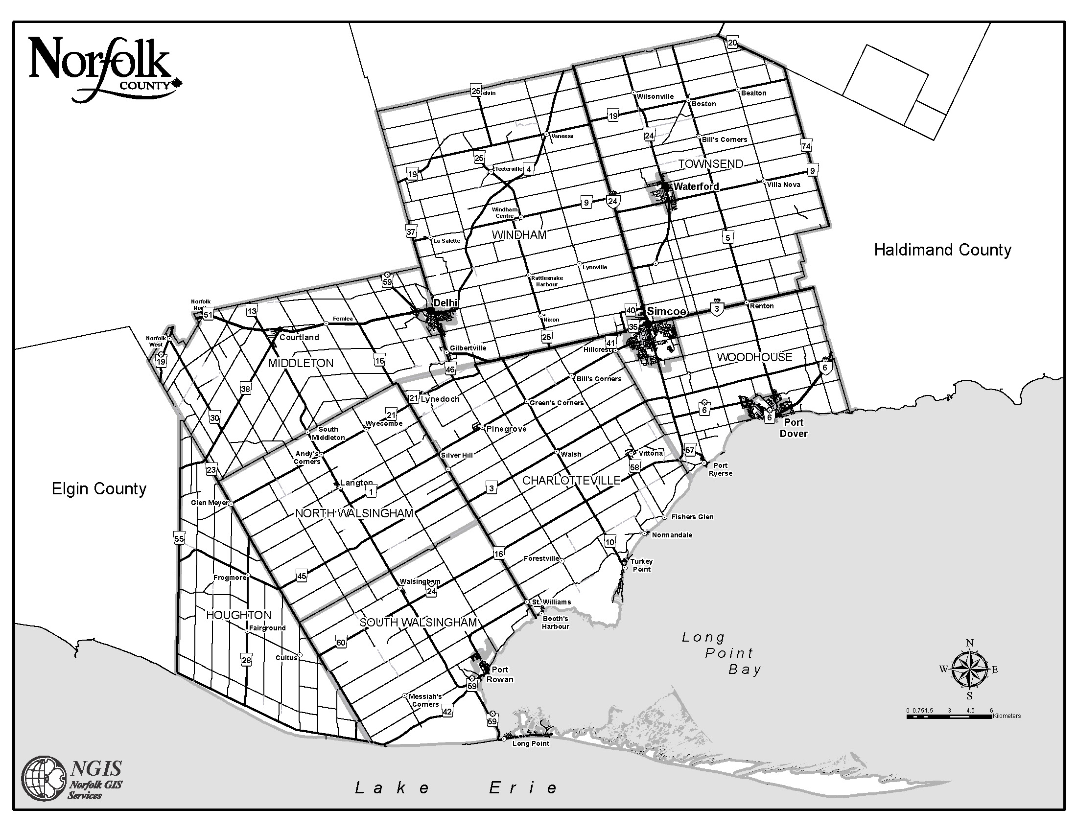 Norfolk County map