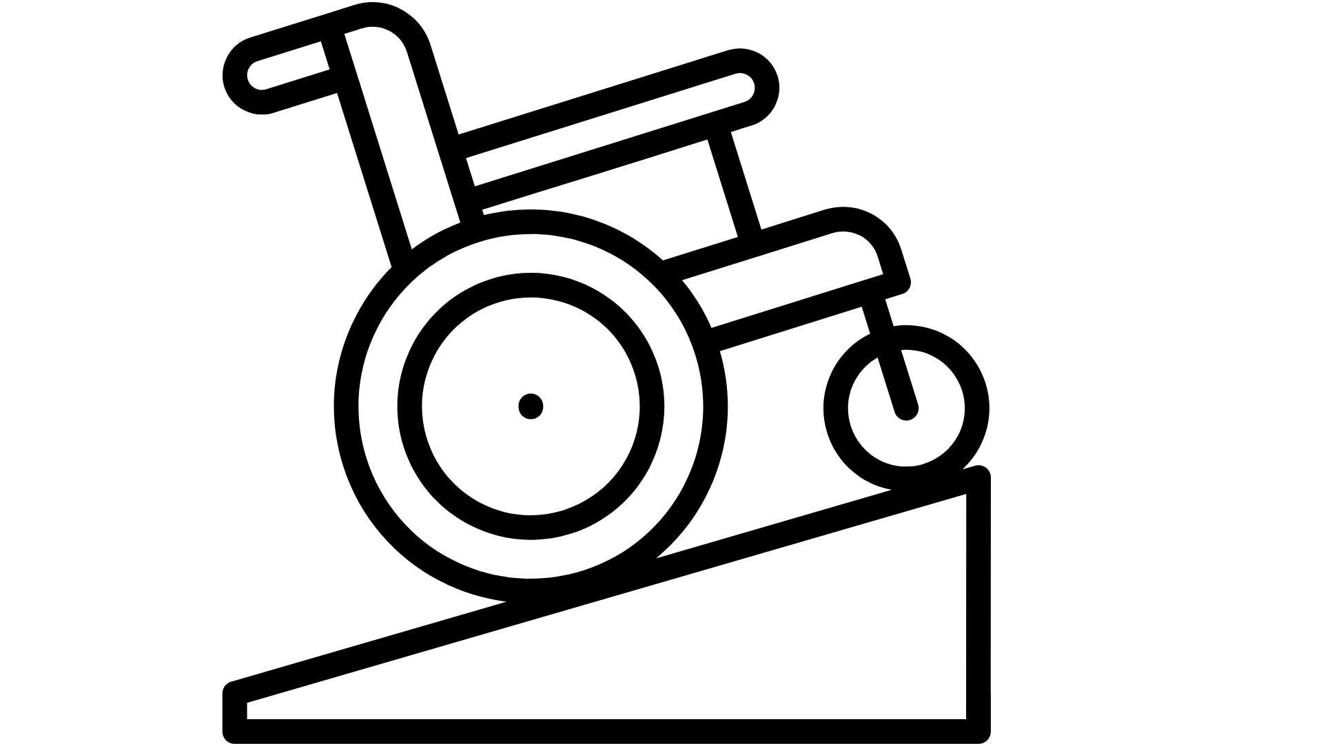 wheelchair on ramp icon
