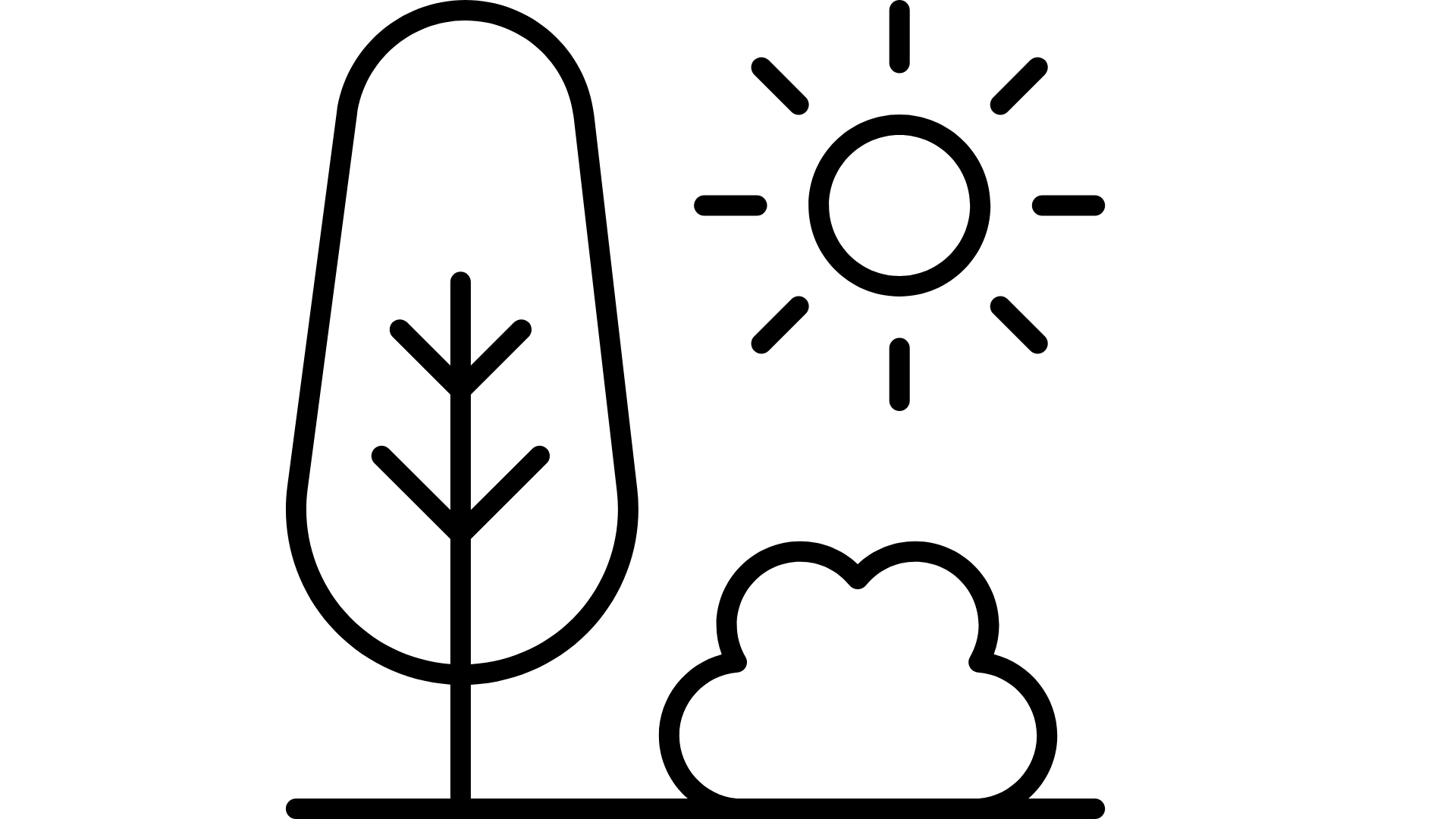 tree and sun icon