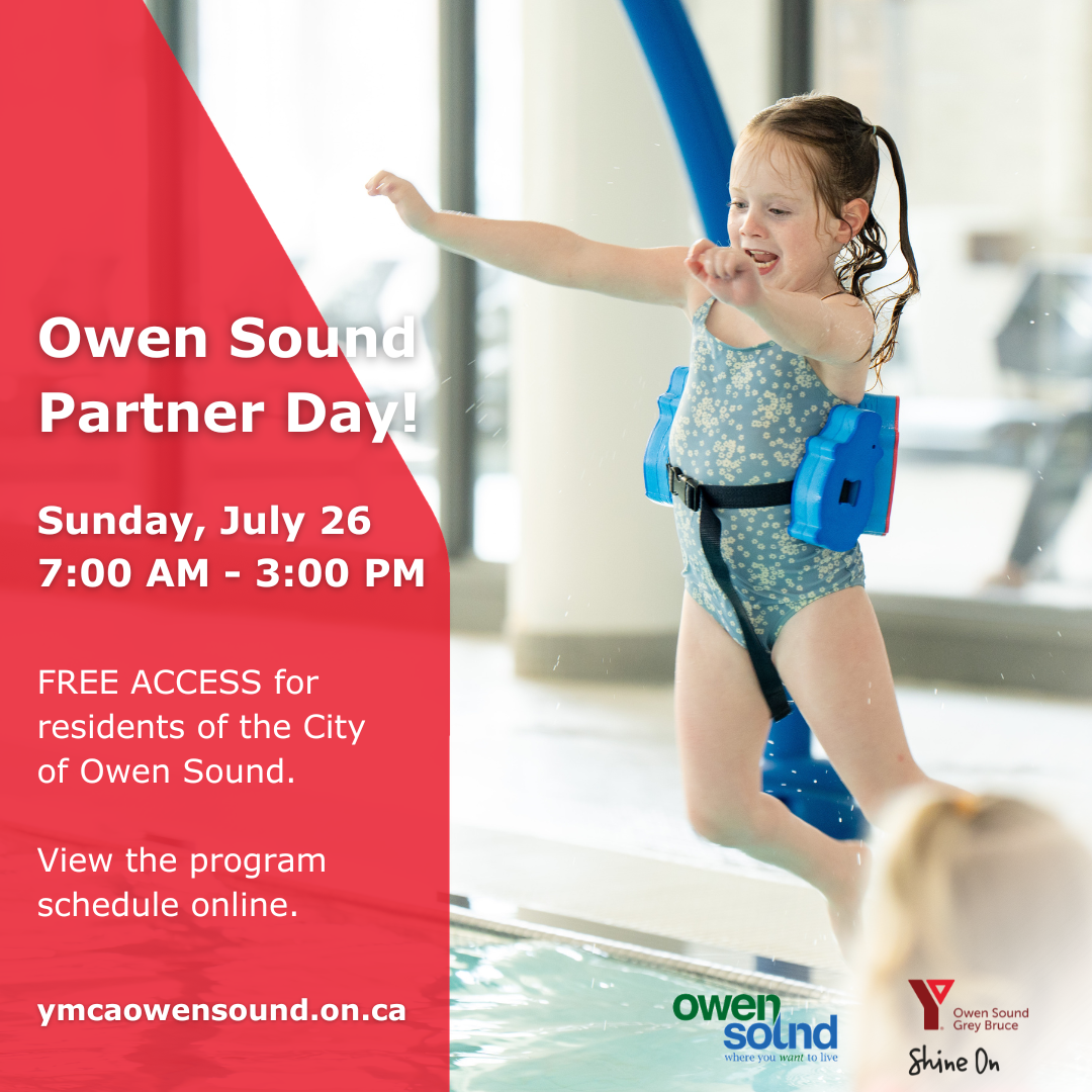 Owen Sound Partner Day at the YMCA on July 26, 2026.