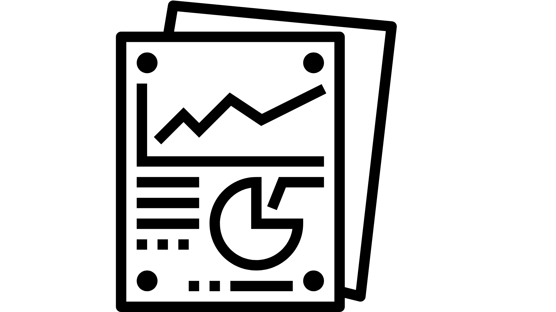 paper charts and review icon
