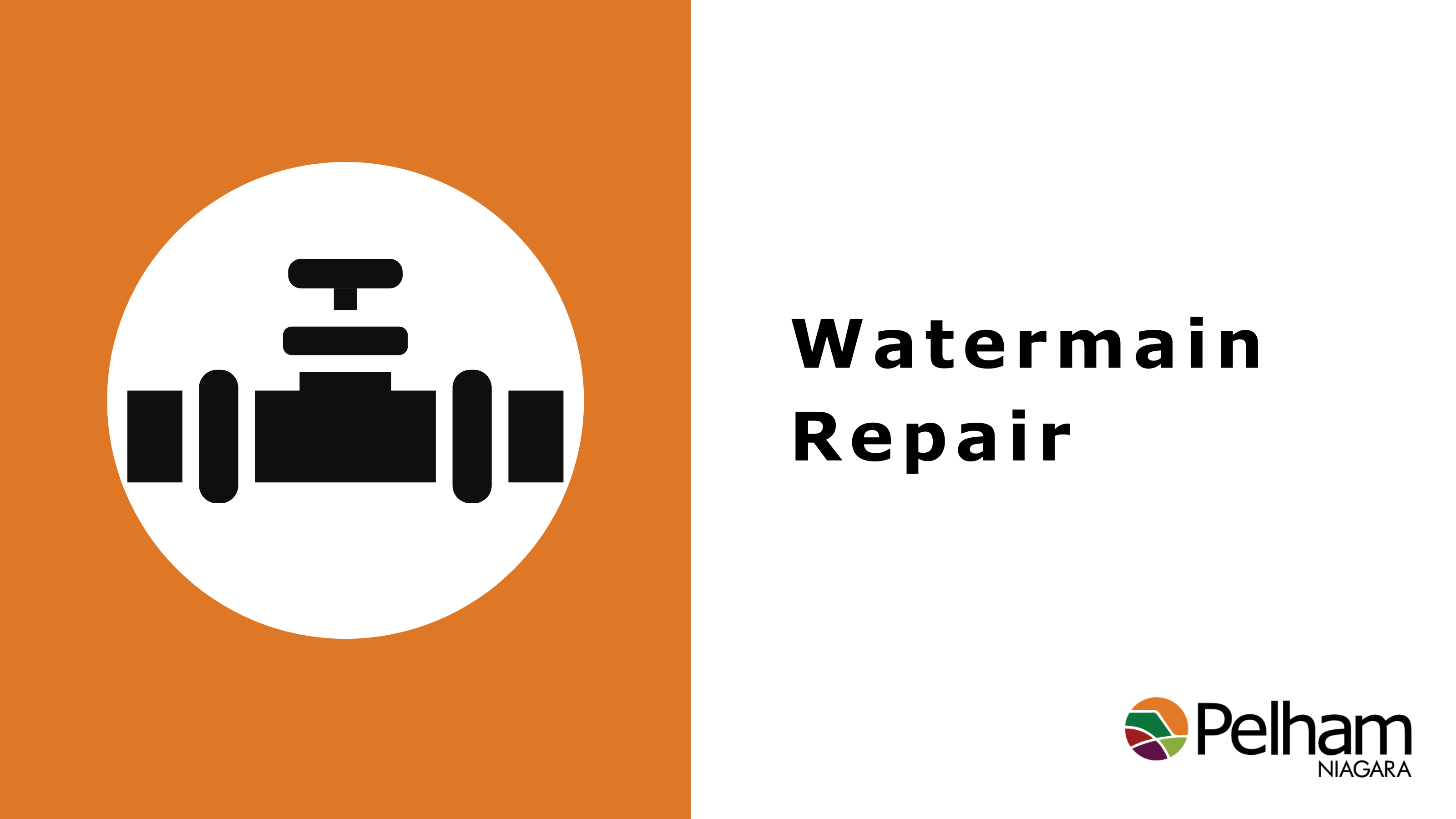 watermain repair with graphic of watermain