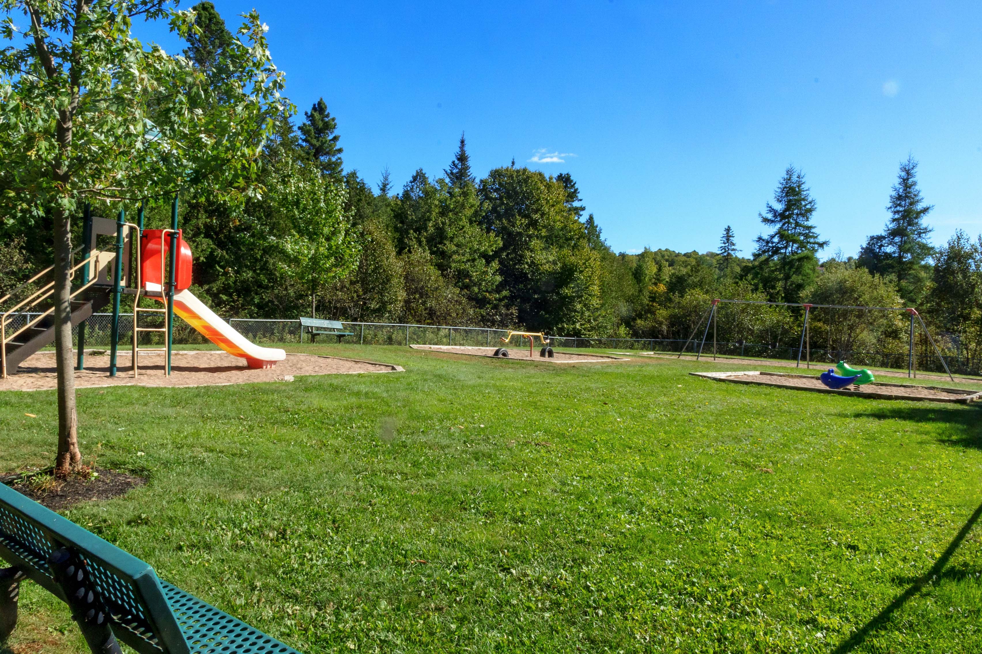 Playground structures and areas