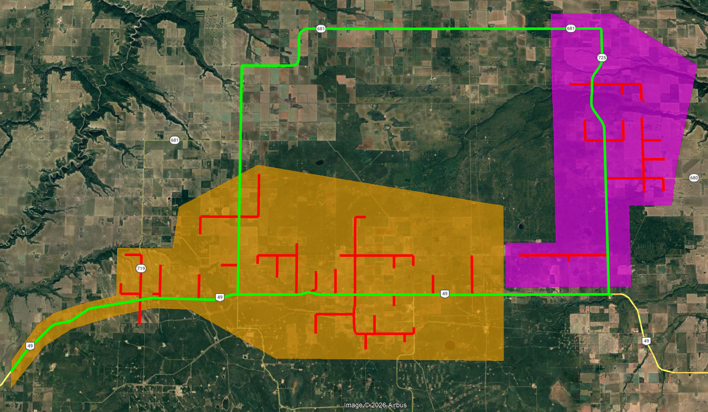 Construction will be active in the these areas for the next two weeks