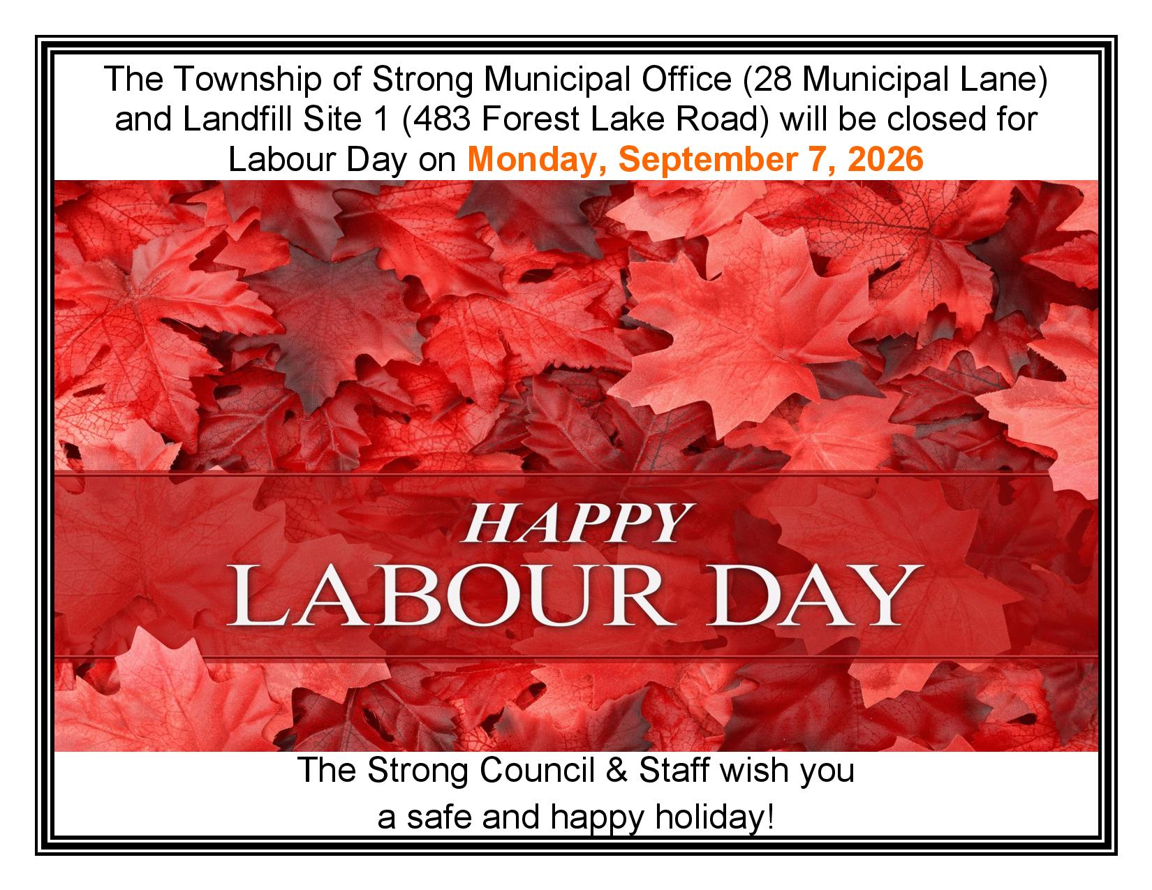 Labour Day Closures