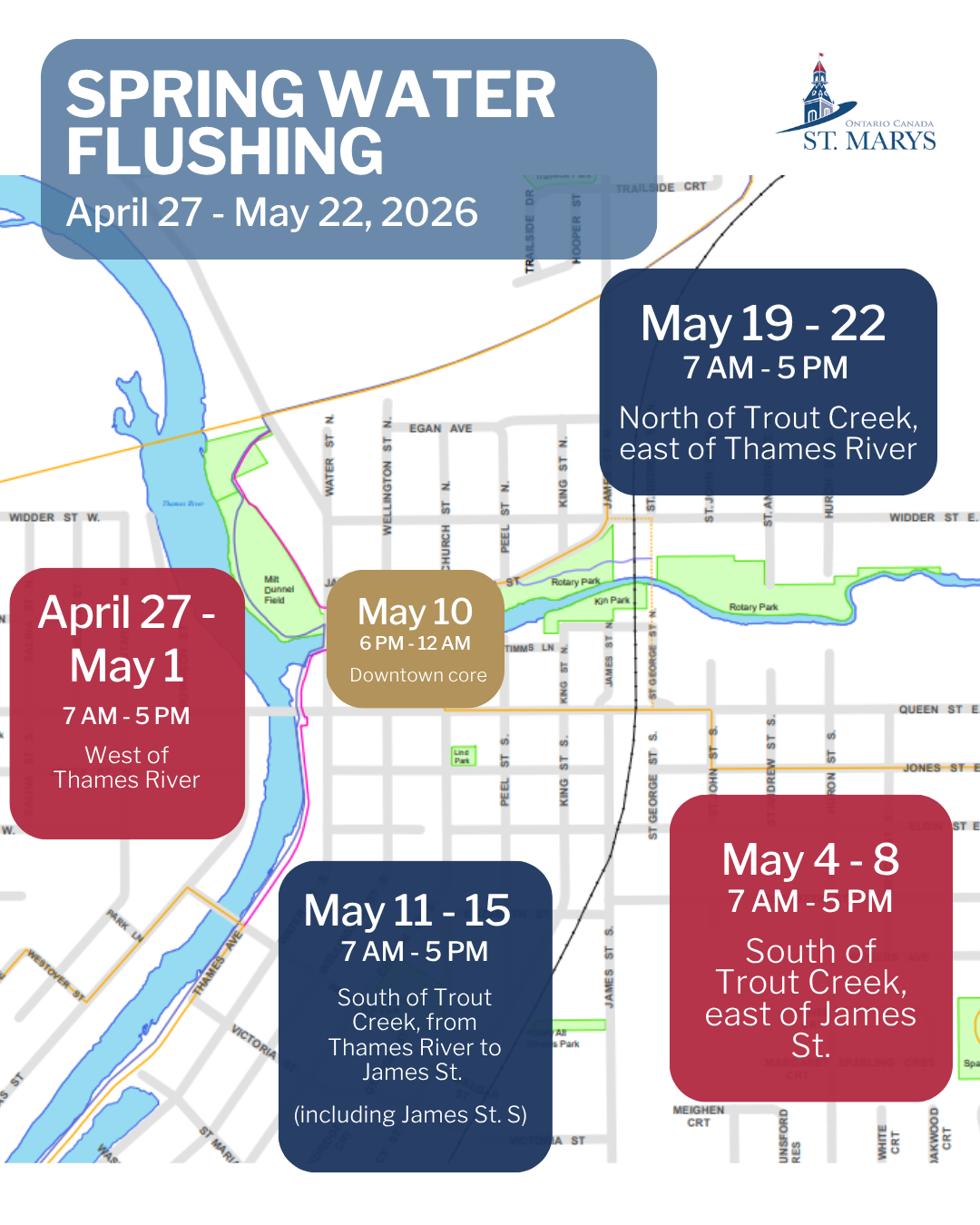 Spring Water Flushing Map 2026